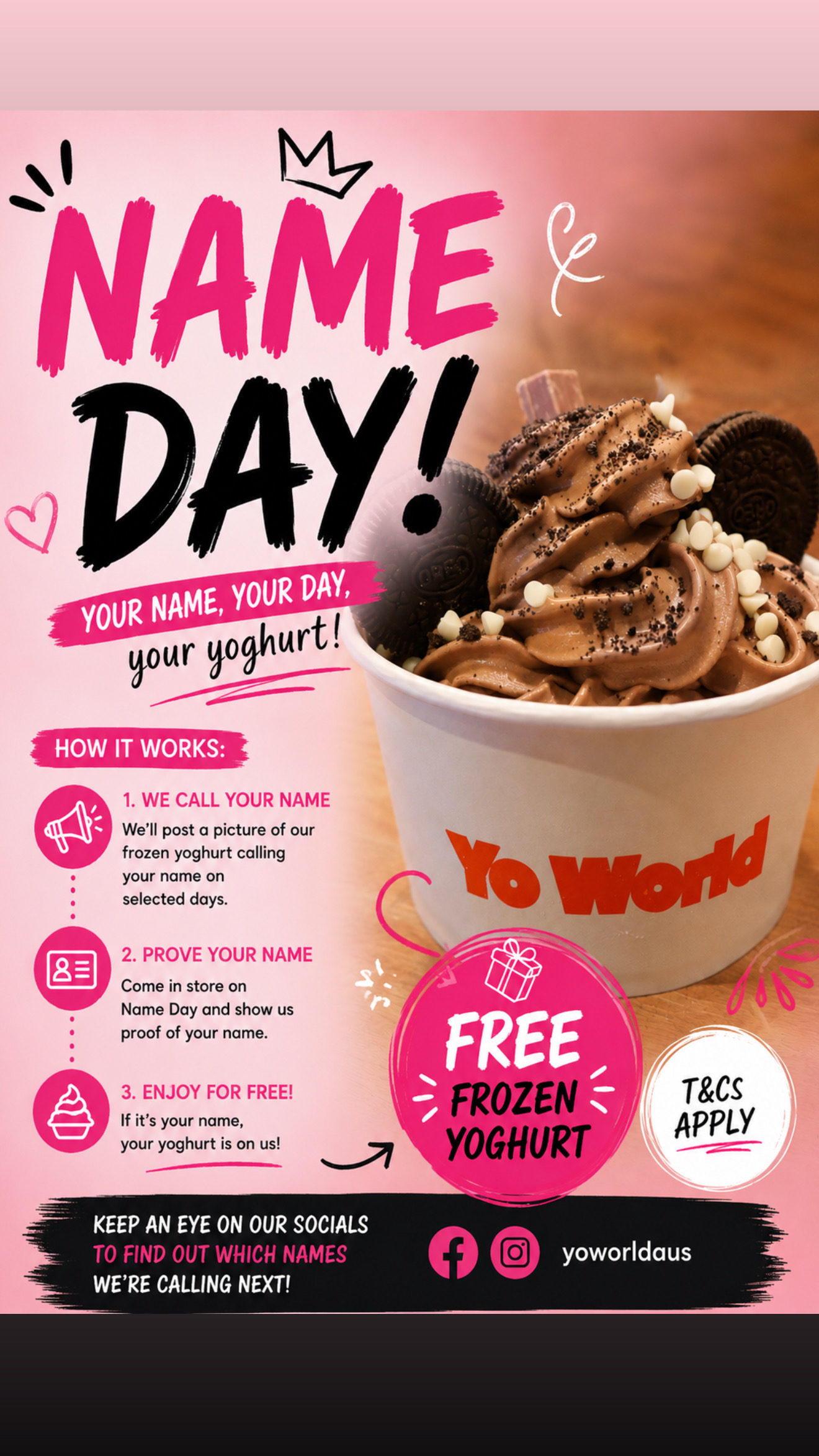 Yo World Name Day promotion